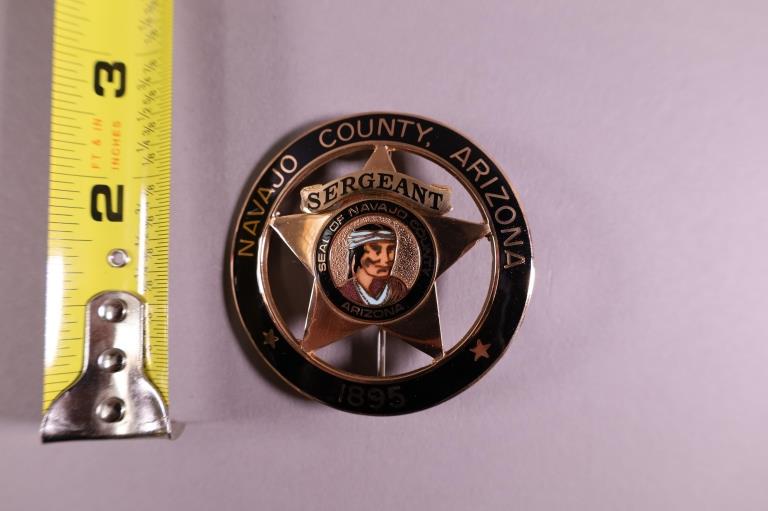 OBSOLETE  NAVAJO COUNTY SARGEANT BADGE (1 of 2)