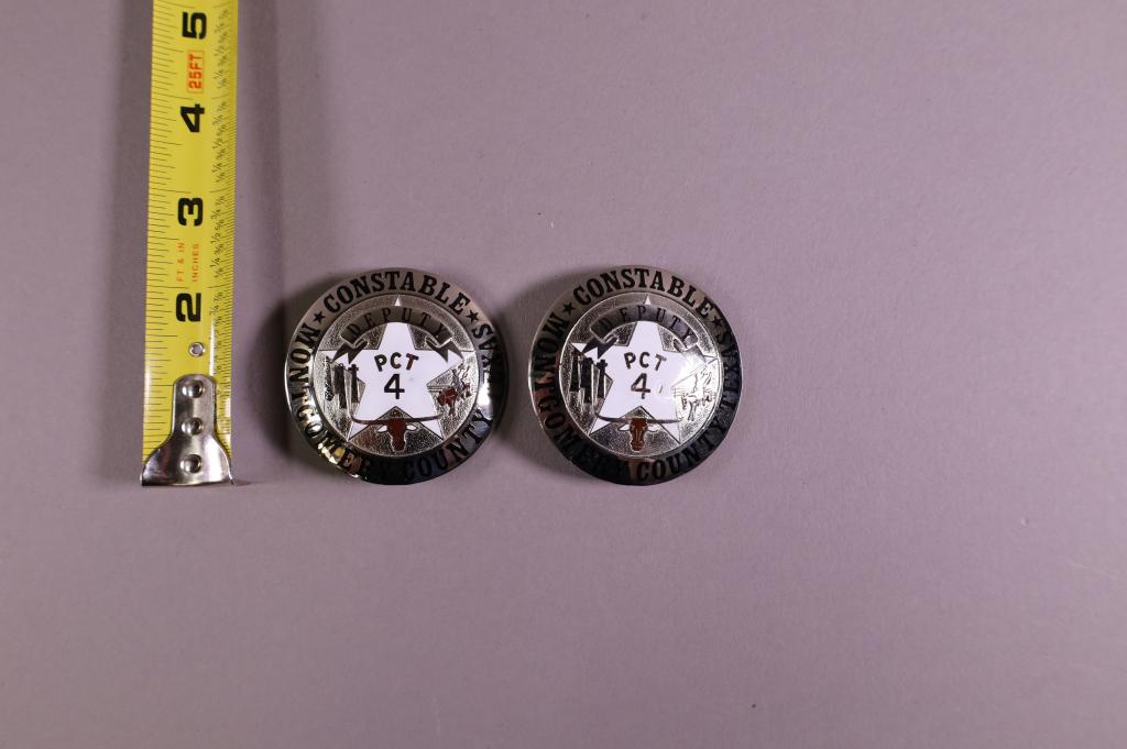 2 OBSOLETE MONTGOMERY CO. CONSTABLE BADGES (1 of 2)