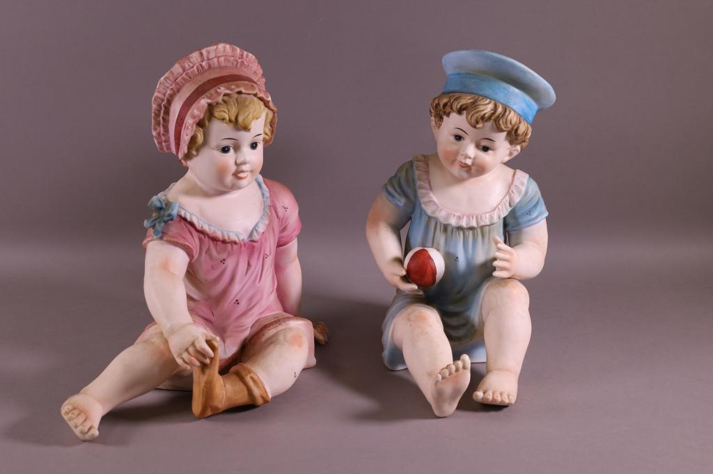 PR. OF LARGE PORCELAIN PIANO BABIES (1 of 4)