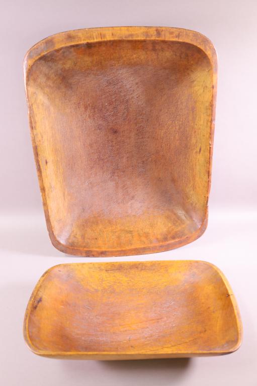 TWO WOODEN BOWLS (1 of 5)