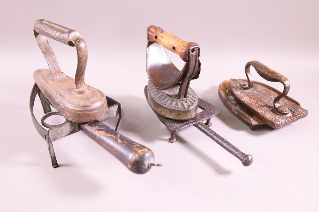 THREE 19TH CENTURY SADIRONS (1 of 3)
