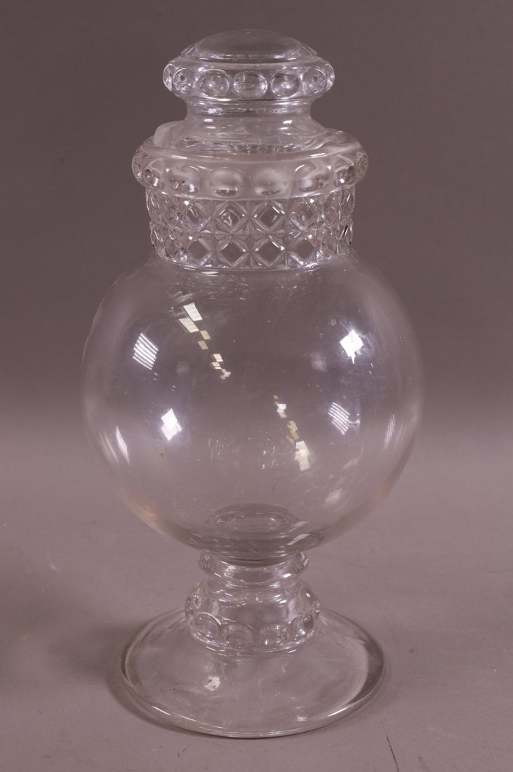 ANTIQUE FOOTED CANDY JAR Oct 08, 2022 Redlands Antique Auction in CA