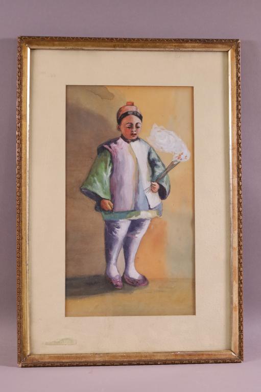 WATERCOLOR ATTRIBUTED TO HELEN HYDE (1 of 2)