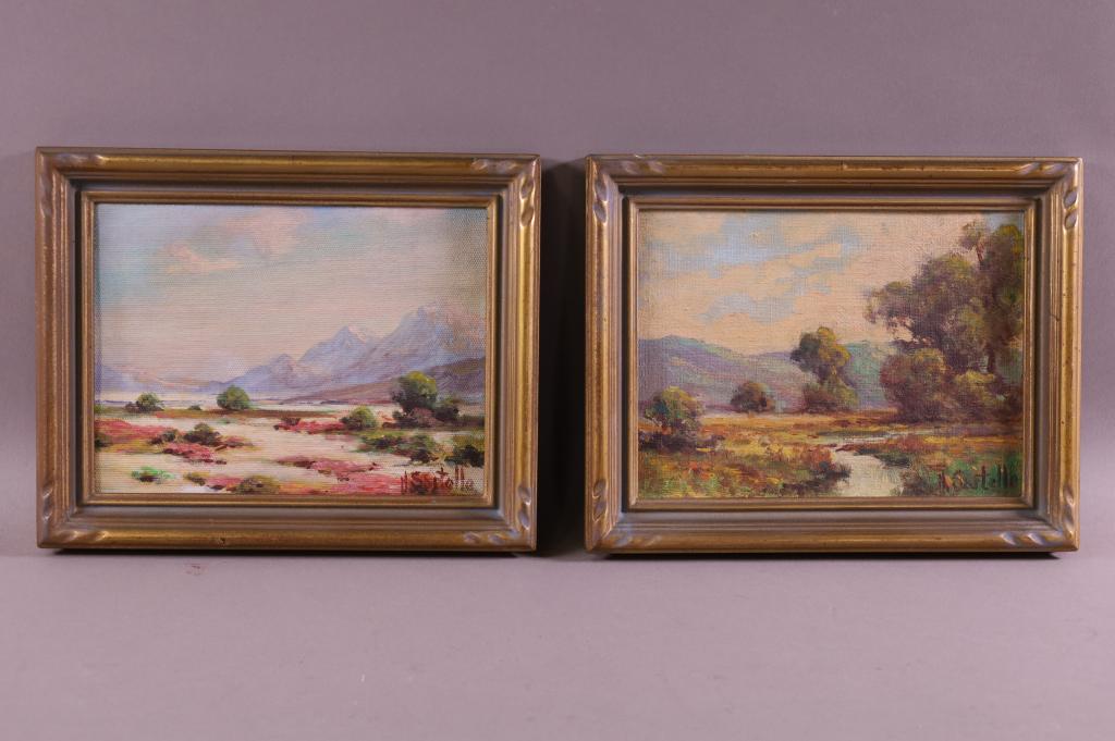 TWO HERBERT SARTELLE LANDSCAPE PAINTINGS (1 of 6)