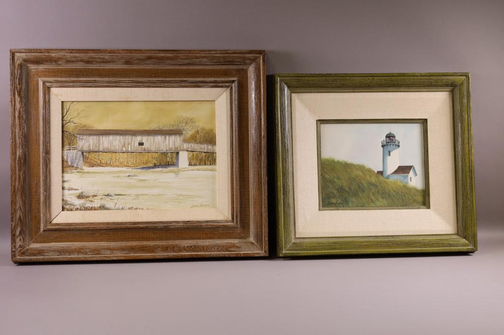 TWO DAVID HALBACH PAINTINGS (1 of 5)