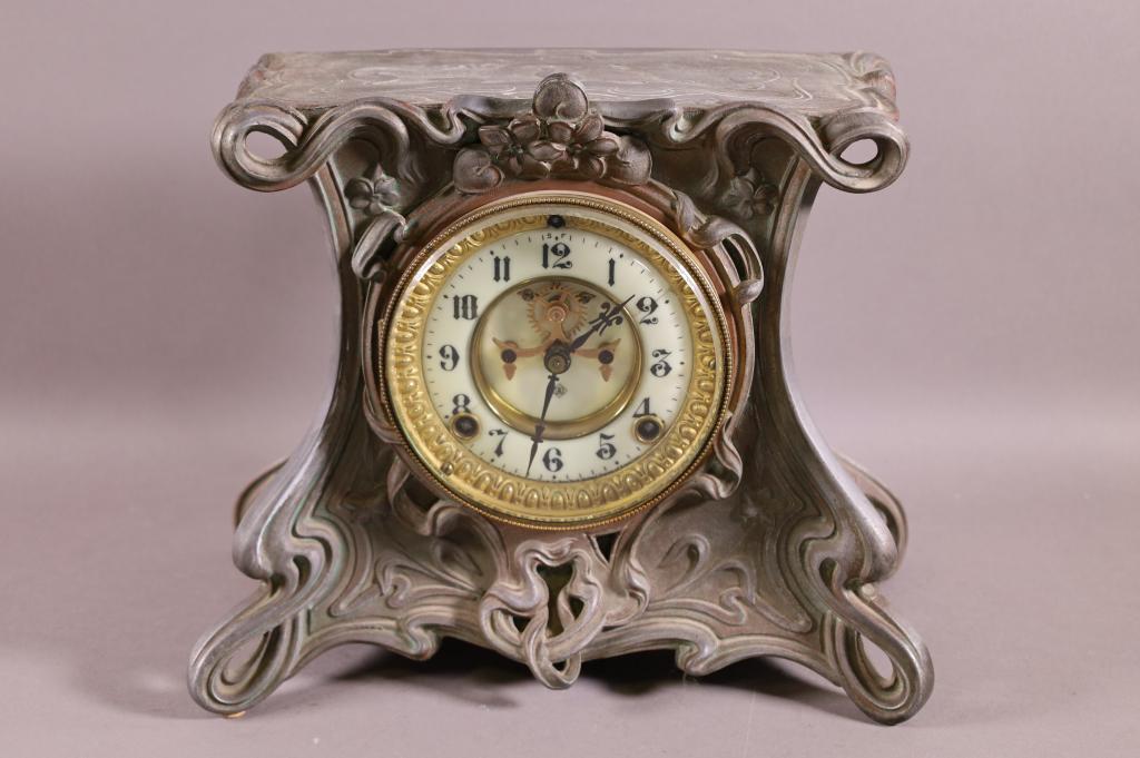 ANSONIA ART NOUVEAU MANTLE CLOCK (1 of 3)