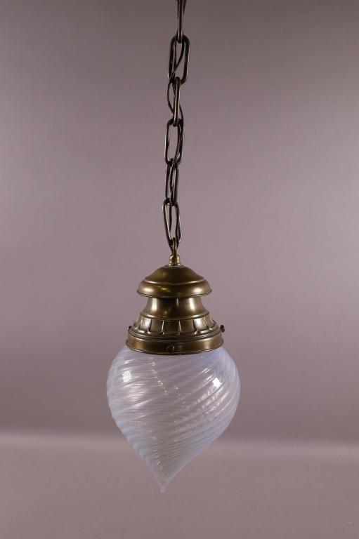 OPALESCENT HANGING HALL LIGHT (1 of 2)
