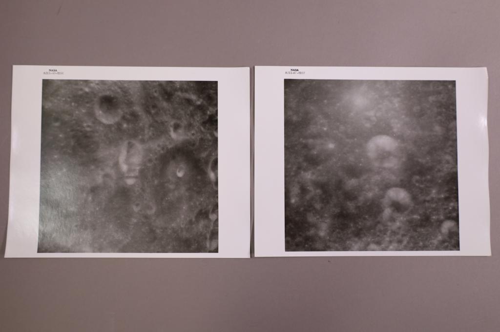 (Apollo 11) Photos of Ventris: AS11-42-6256 - 6257. Photos of Ventris. Vintage chromogenic print on fiber based paper 8" x 10" with NASA black mark in top margin.