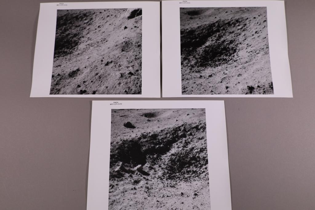 (Apollo 17) 3 Photos of the surface of the Moon (1 of 4)