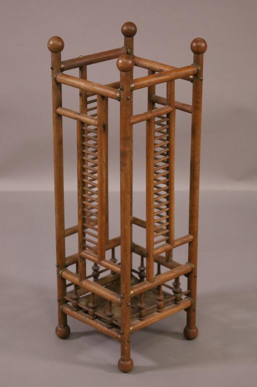 VICTORIAN OAK UMBRELLA STAND (1 of 2)