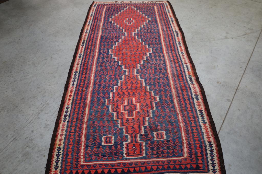 APPROX 9' 3" x 4' 7" HANDMADE FLATWEAVE RUG (1 of 6)
