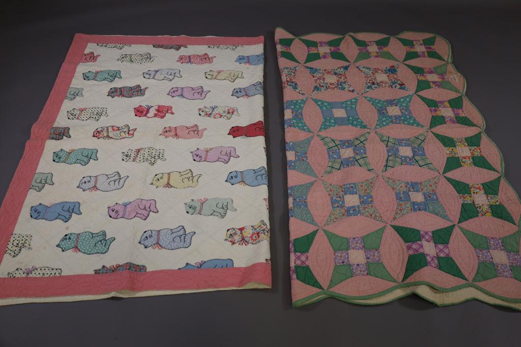 TWO ANTIQUE QUILTS (1 of 2)