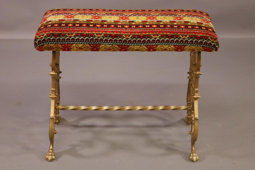 ANTIQUE CAST IRON WINDOW BENCH (1 of 3)