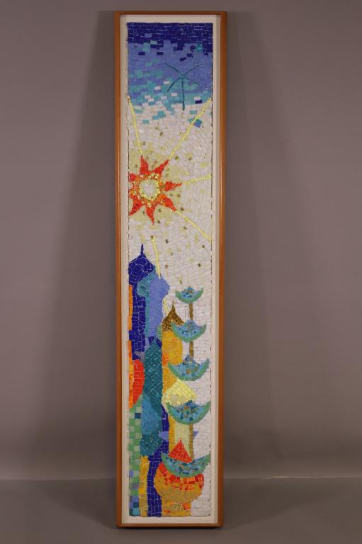 LARGE MID CENTURY MOSAIC WALL HANGING (1 of 4)