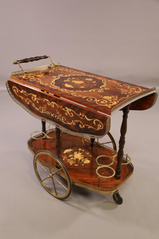 ITALIAN INLAID BAR CART (1 of 3)