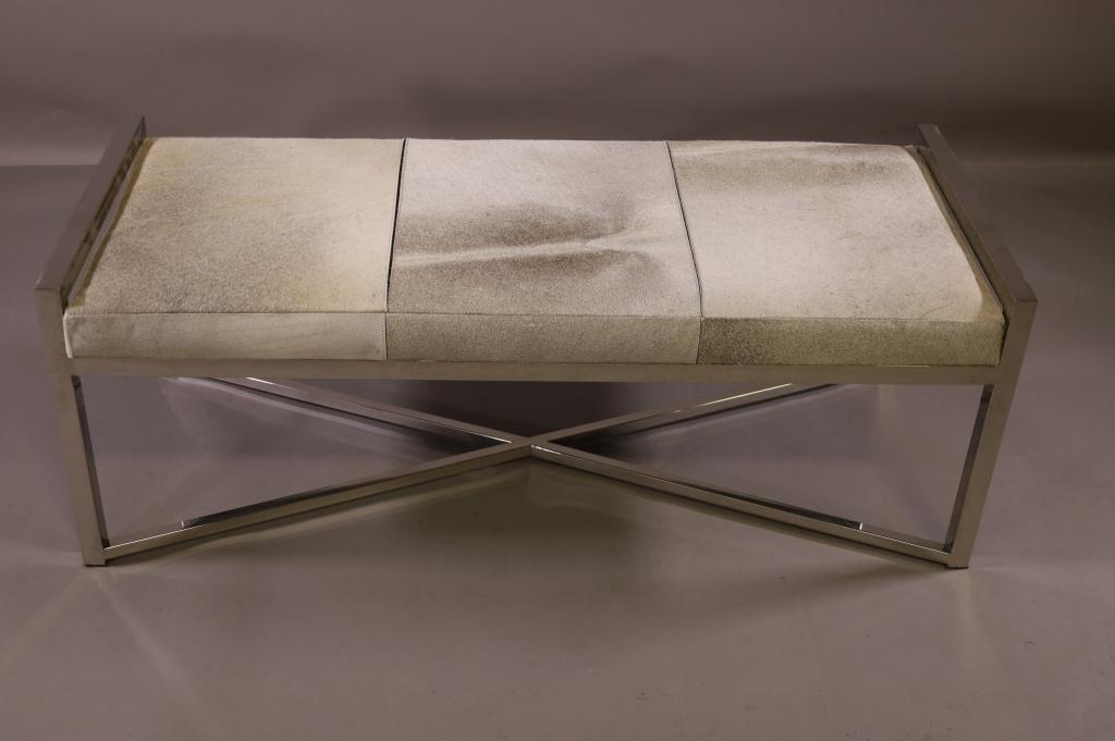 CHROME END OF BED BENCH (1 of 2)