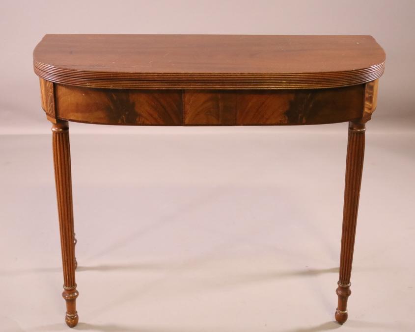 ANTIQUE MAHOGANY FLIP TOP GAME TABLE (1 of 4)