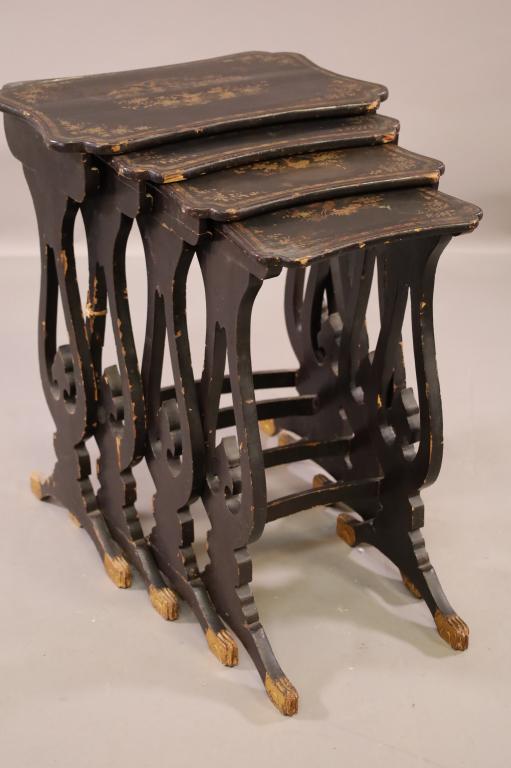 SET OF ENGLISH VICTORIAN NESTING TABLES (1 of 3)
