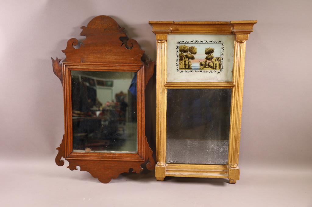 2 SMALL 19TH CENTURY WALL MIRRORS (1 of 3)