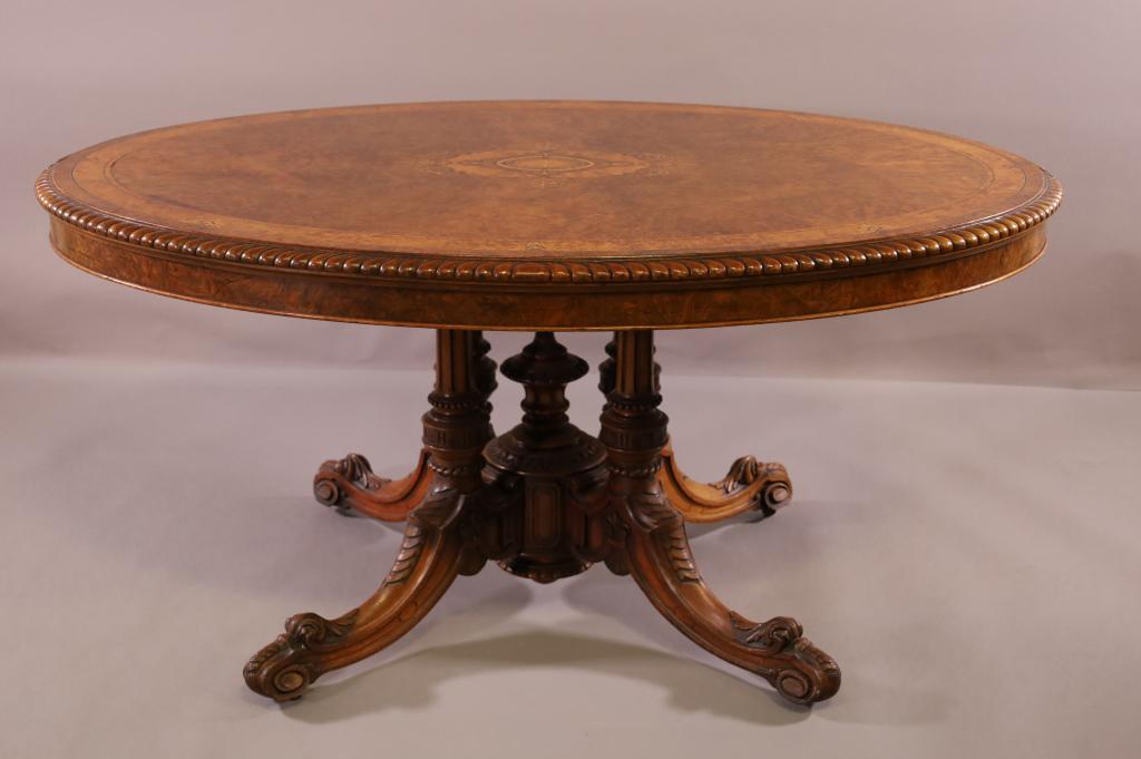 19TH CENTURY ENGLISH VICTORIAN TILT TOP TABLE (0128) on Jan 01, 2023