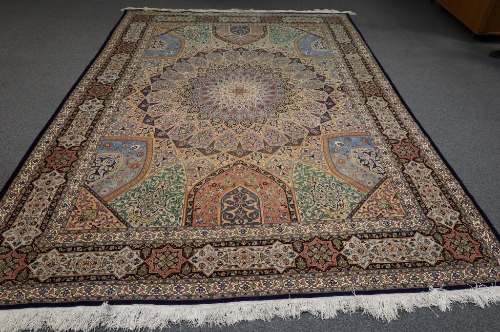 APPROX 13' 3" x 9' 8" HANDMADE SILK RUG (1 of 6)