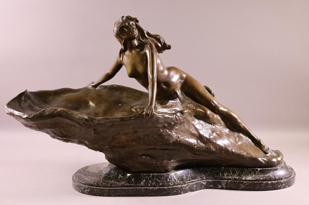 LARGE ALEXANDRE ANGLADE BRONZE STATUE (1 of 5)