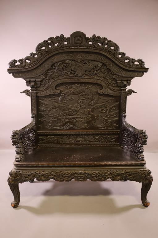 1900'S HIGHLY CARVED JAPANESE SETTEE (1 of 5)