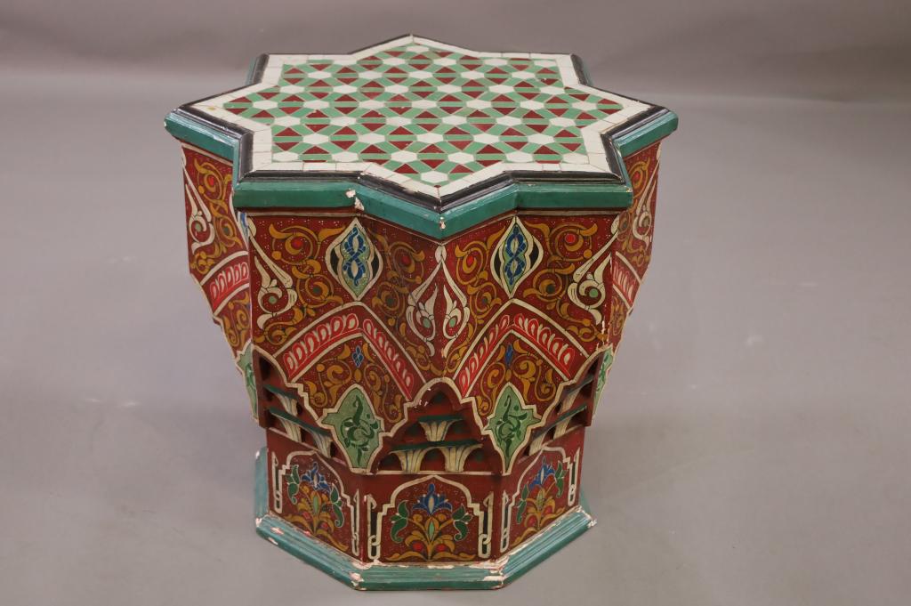 MOORISH STYLE STAR SHAPED TILE TOP TABLE (1 of 4)