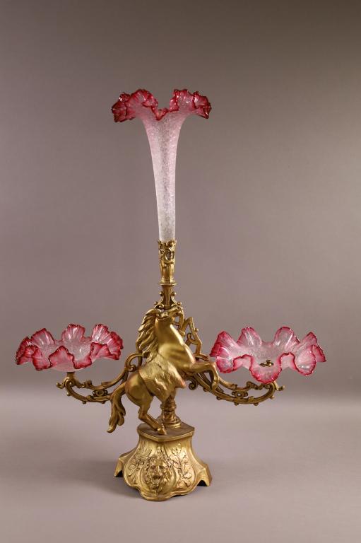 VICTORIAN EPERGNE WITH HORSE DECORATION (1 of 3)