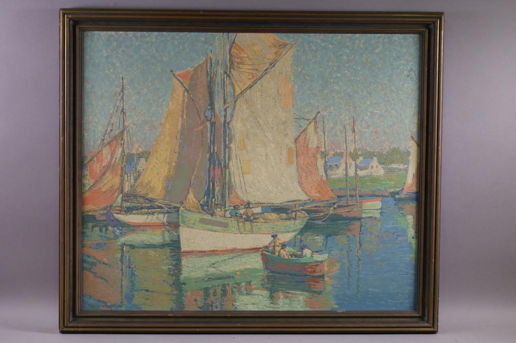 EDGAR PAYNE SERIGRAPH OF BOATS (1 of 4)