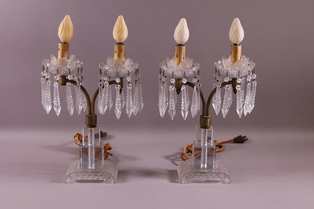 PAIR OF CRYSTAL PRISM LAMPS (1 of 2)