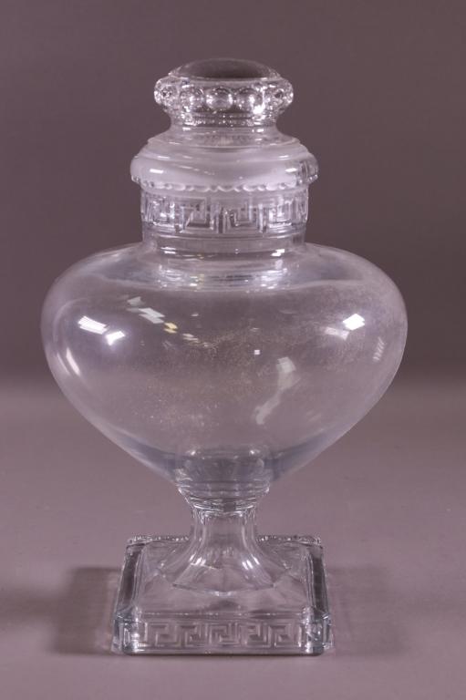 LARGE ANTIQUE GLASS CANDY JAR (1 of 2)