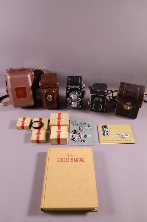 TWO VINTAGE ROLLEIFLEX CAMERAS (1 of 5)