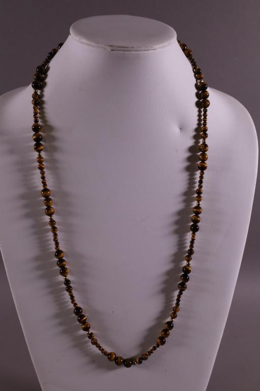14K GOLD & TIGER EYE NECKLACE (1 of 2)