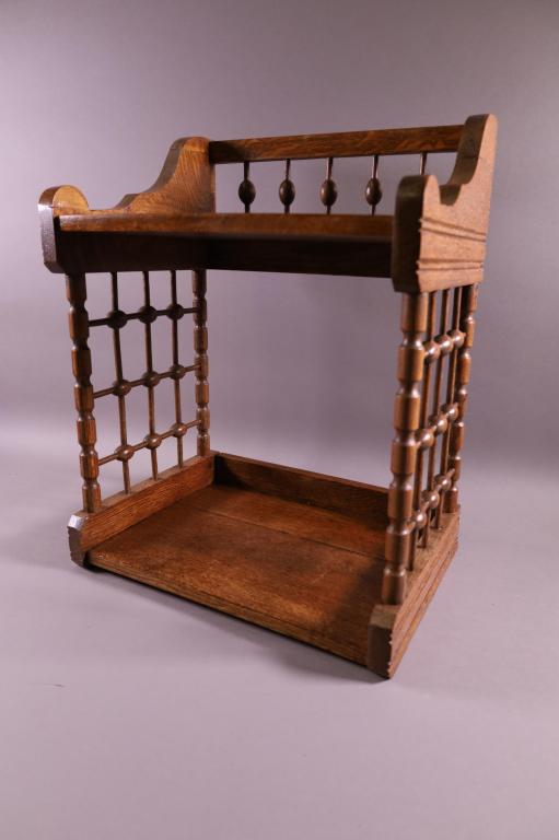 SMALL OAK STICK AND BALL SHELF (1 of 2)