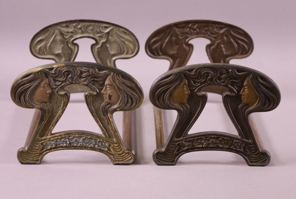 PAIR OF ART NOUVEAU BOOK RACKS (1 of 2)