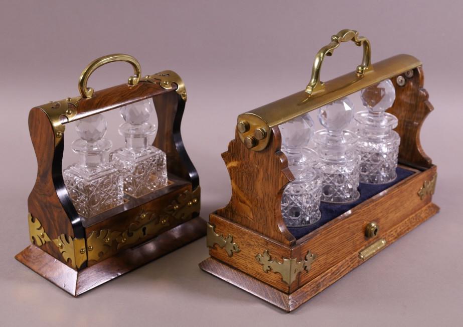 TWO MINIATURE TANTALUS LIQUOR SETS (1 of 5)