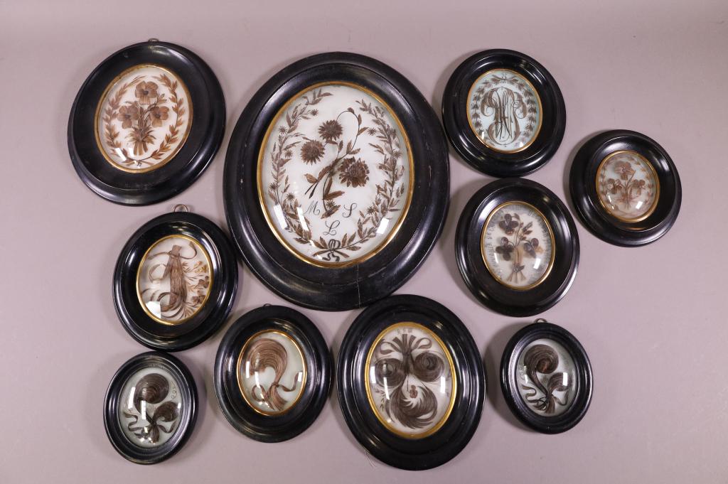 COLLECTION OF VICTORIAN HAIR ART (1 of 7)