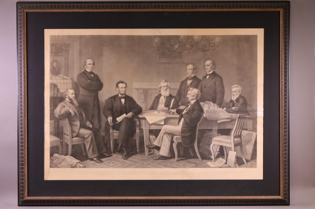 19TH CENTURY LINCOLN EMANCIPATION ETCHING (1 of 4)