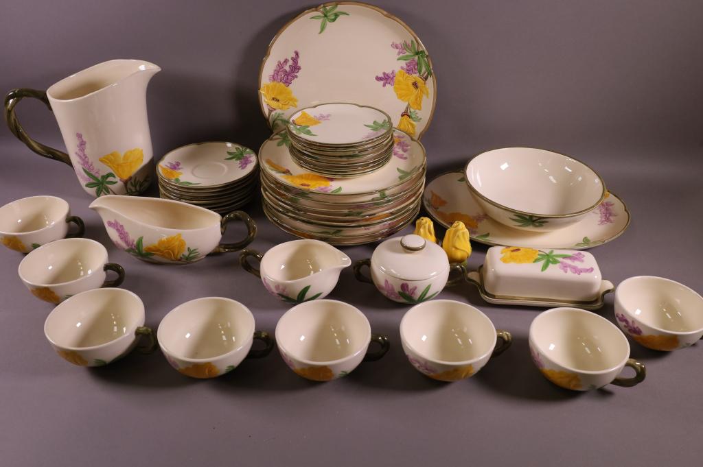 40 PC. FRANCISCAN POPPY DISH SET (1 of 6)