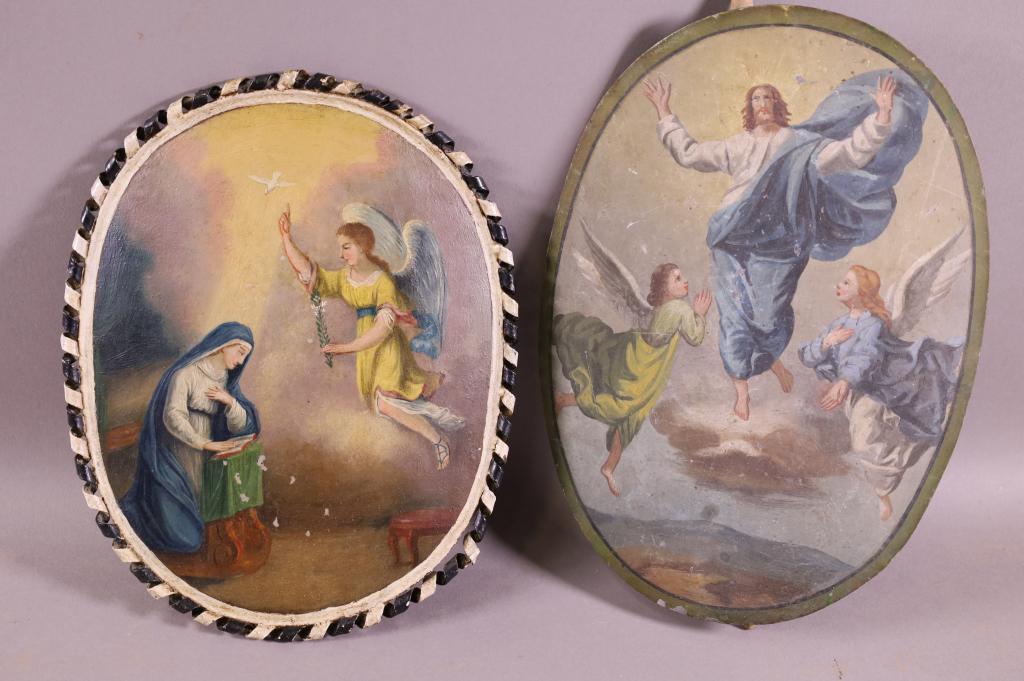 TWO TIN RELIGIOUS ICONS (1 of 3)