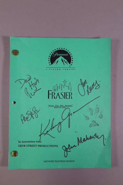 SIGNED FRASIER "FOUR FOR THE SEESAW" SCRIPT: NO COA. SIGNED SCRIPT.
