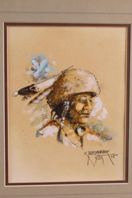 ROBERT YELLOWHAIR NATIVE AMERICAN PAINTING (1 of 2)