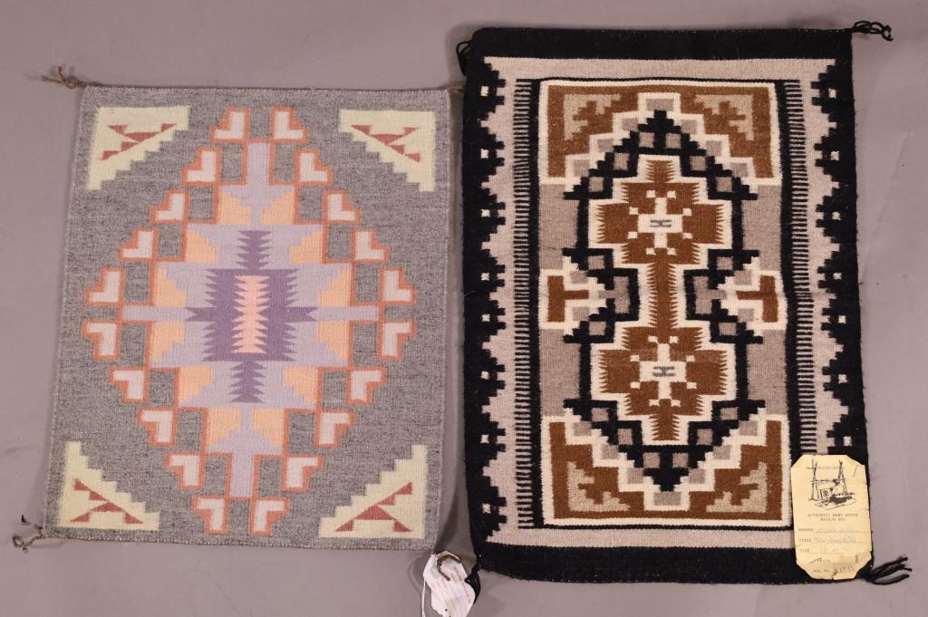 TWO NAVAJO WEAVINGS (1 of 4)