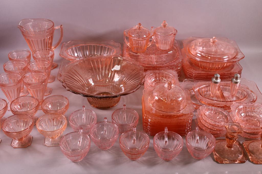 COLLECTION OF ADAMS PINK DESPRESSON GLASS (1 of 6)