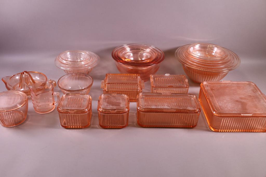 COLLECTION OF PINK DEPRESSION GLASS (1 of 3)