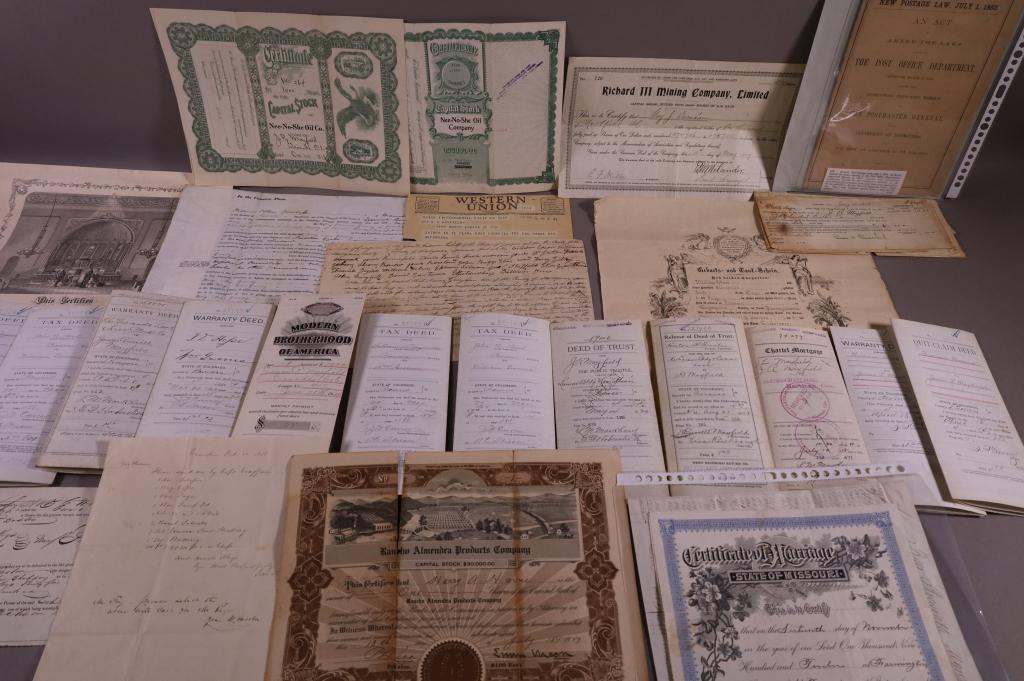 LOT OF 18TH & 19TH CENTURY EPHEMERA (1 of 10)