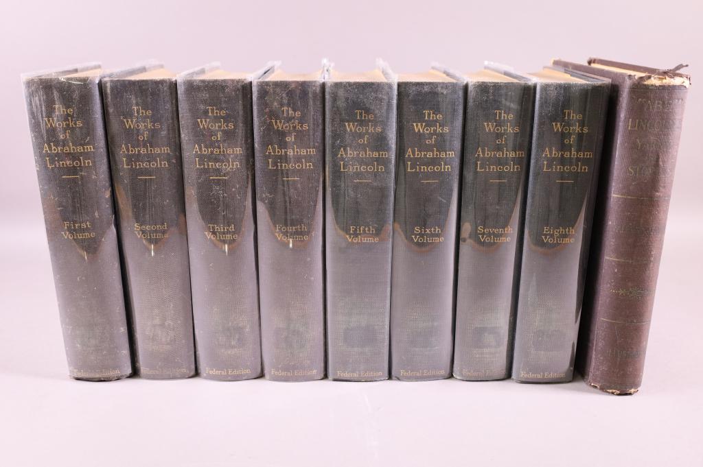 NINE ANTIQUE ABRAHAM LINCOLN BOOKS (1 of 10)