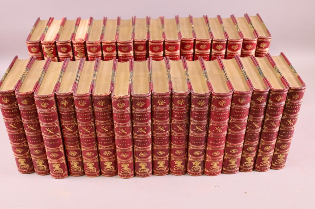 32 VOLS OF COOPER'S NOVELS.: 32 VOLS OF COOPER'S NOVELS. PUBLISHED BY W.A. TOWNSEND AND CO. COPYRIGHT 1860. WEAR TO BINDINGS.