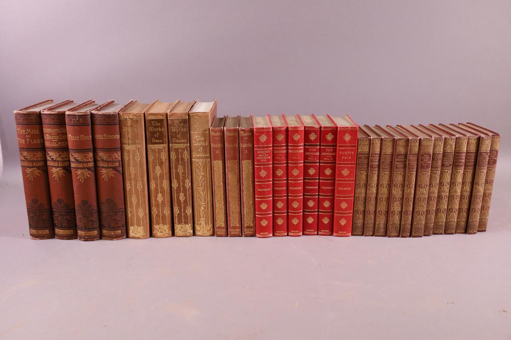 COLLECTION OF ANTIQUE LEATHER BOUND BOOKS (1 of 16)